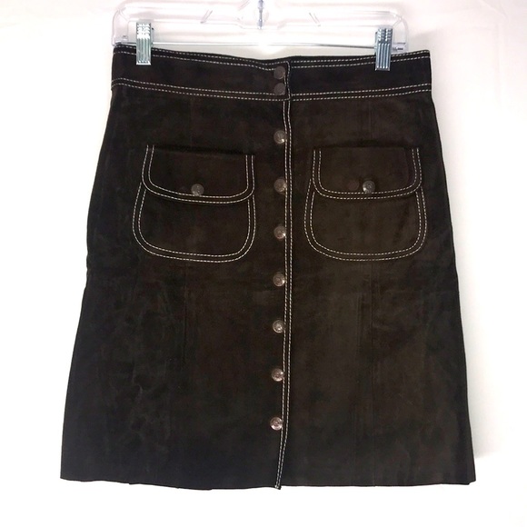 Ralph Lauren Dresses & Skirts - Women’s Polo Jeans Ralph Lauren Brown Suede Leather Skirt 30” waist & 20” length